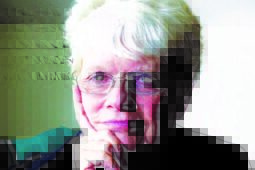 A headshot of a woman