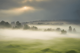 clouds on green grass